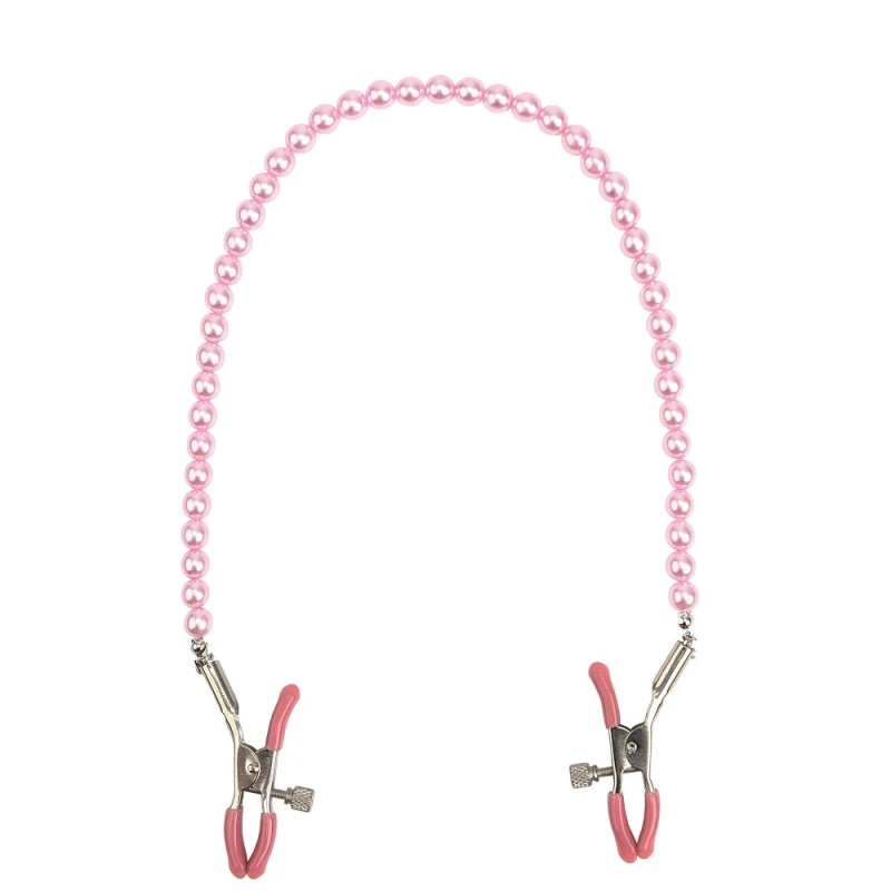 Зажимы на розовой цепочке "Kanikule" регулируемые 